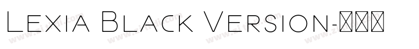 Lexia Black Version字体转换